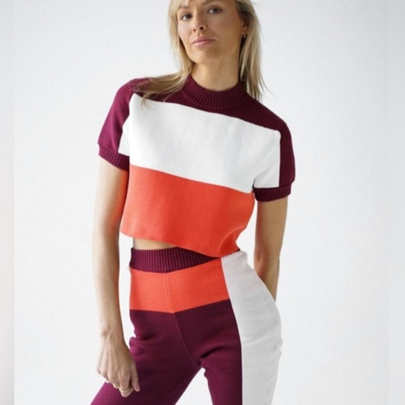 Yllw the Label Ryder Colorblock Set - Matching Sweater/Top & Pants - L/XL - Picture 8 of 10